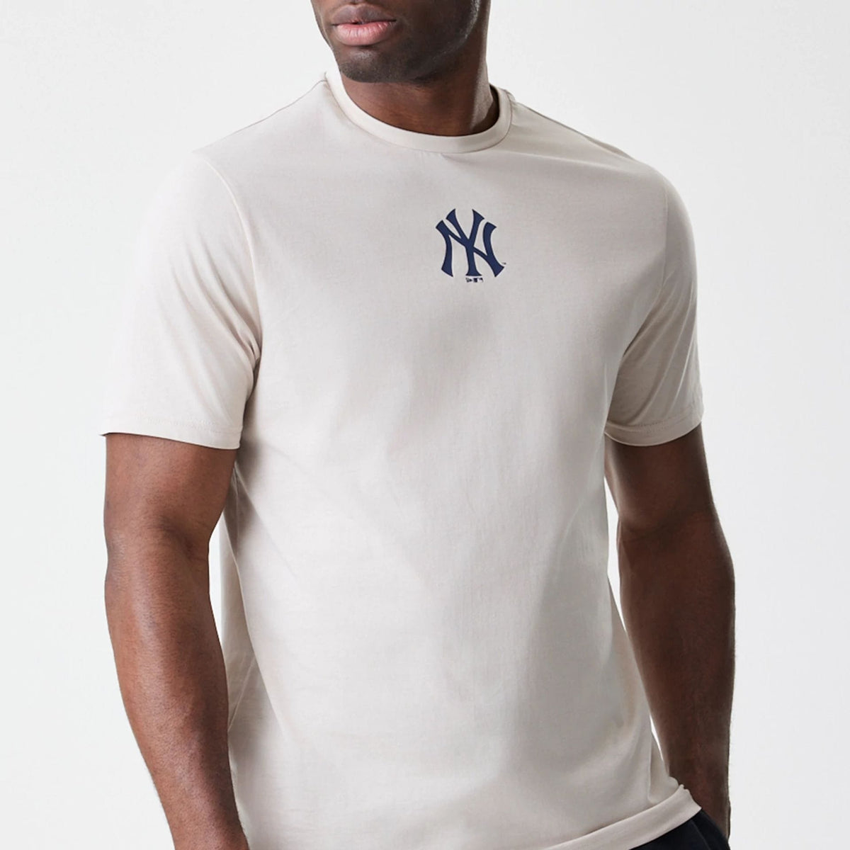 New York Yankees MLB Logo Cream T-Shirt-clouthin