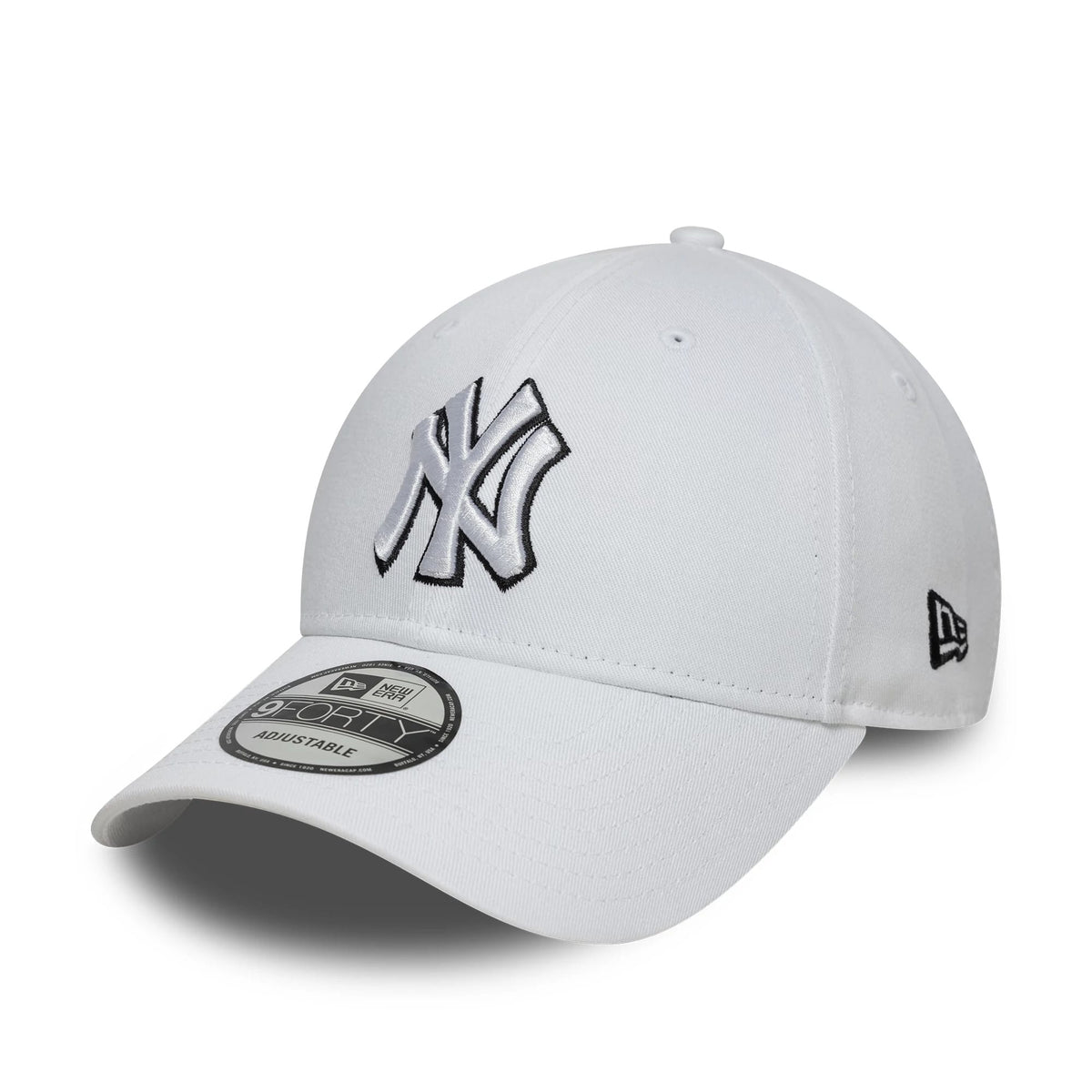 New York Yankees MLB Outline White 9FORTY Adjustable Cap-clouthin