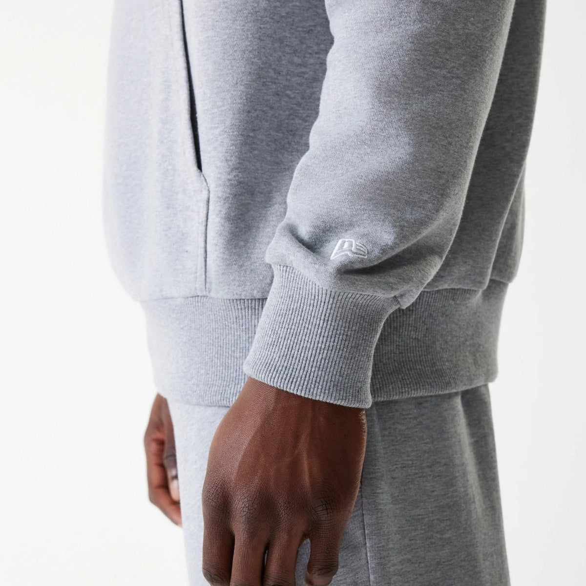 New York Yankees MLB League Essential Midi French Terry Grey Oversized Pullover Hoodie-clouthin