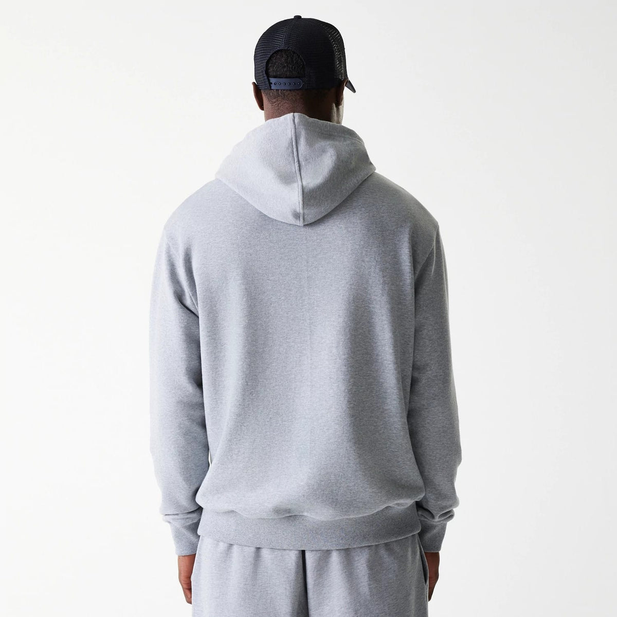 New York Yankees MLB League Essential Midi French Terry Grey Oversized Pullover Hoodie-clouthin
