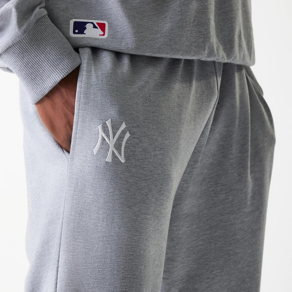 New York Yankees MLB League Essential Midi French Terry Grey Joggers-clouthin