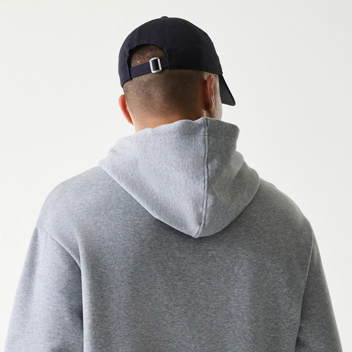 New York Yankees MLB League Essential Grey Oversized Pullover Hoodie-clouthin