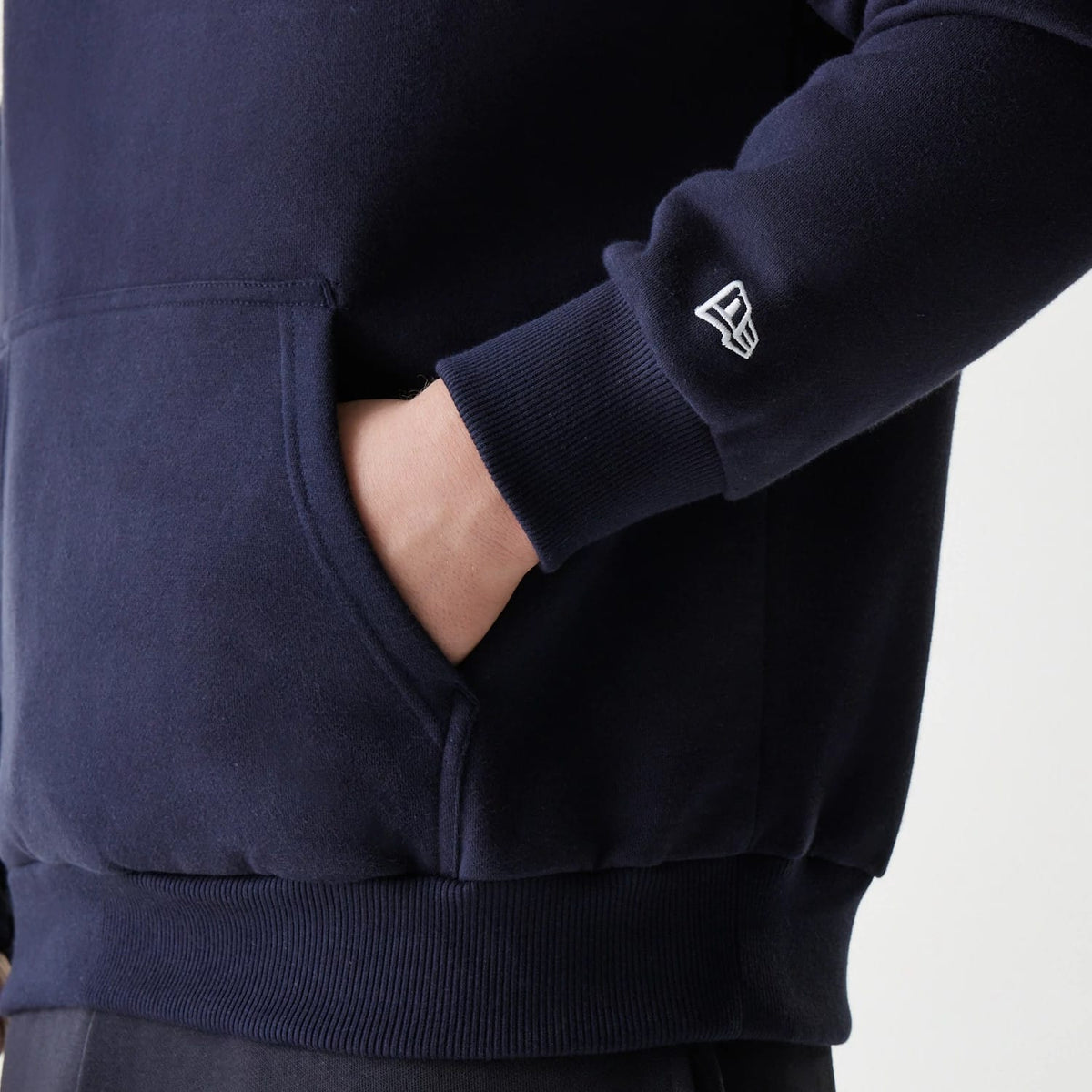 New York Yankees MLB League Essential Navy Oversized Pullover Hoodie-clouthin