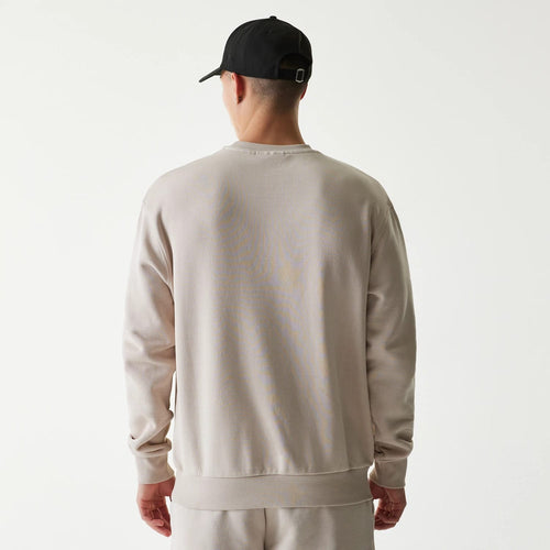 New York Yankees MLB League Essential Midi Cream Oversized Crew Neck Sweater-clouthin