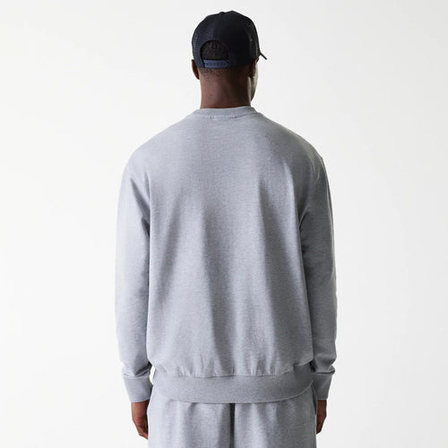 New York Yankees MLB League Essential Midi Grey Oversized Crew Neck Sweater-clouthin