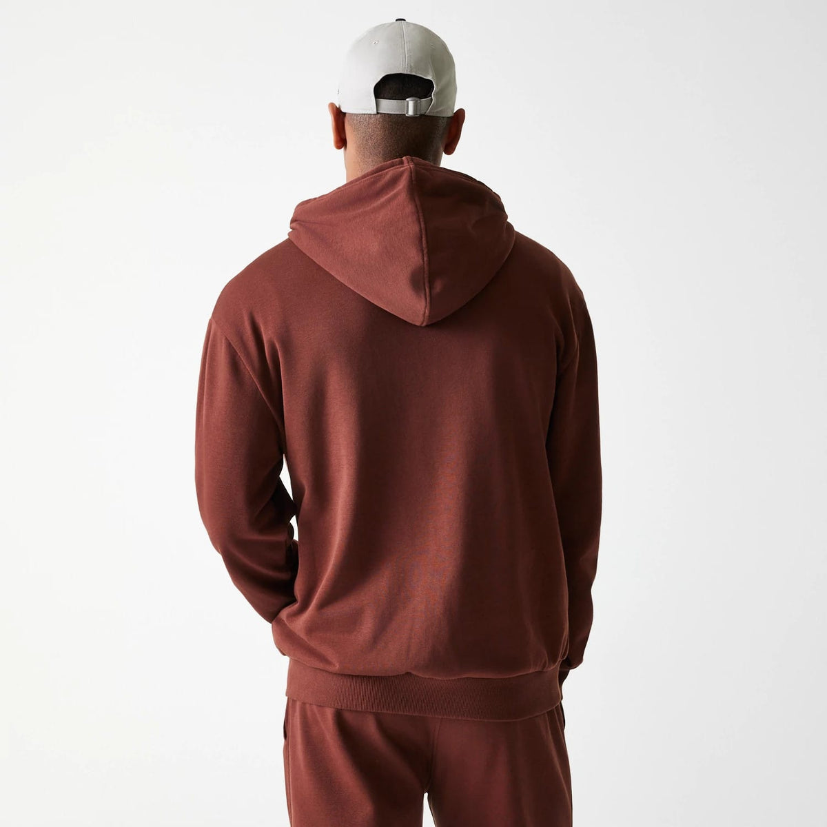 New York Yankees MLB Midi League Essential Brown Oversized Full Zip Hoodie-clouthin