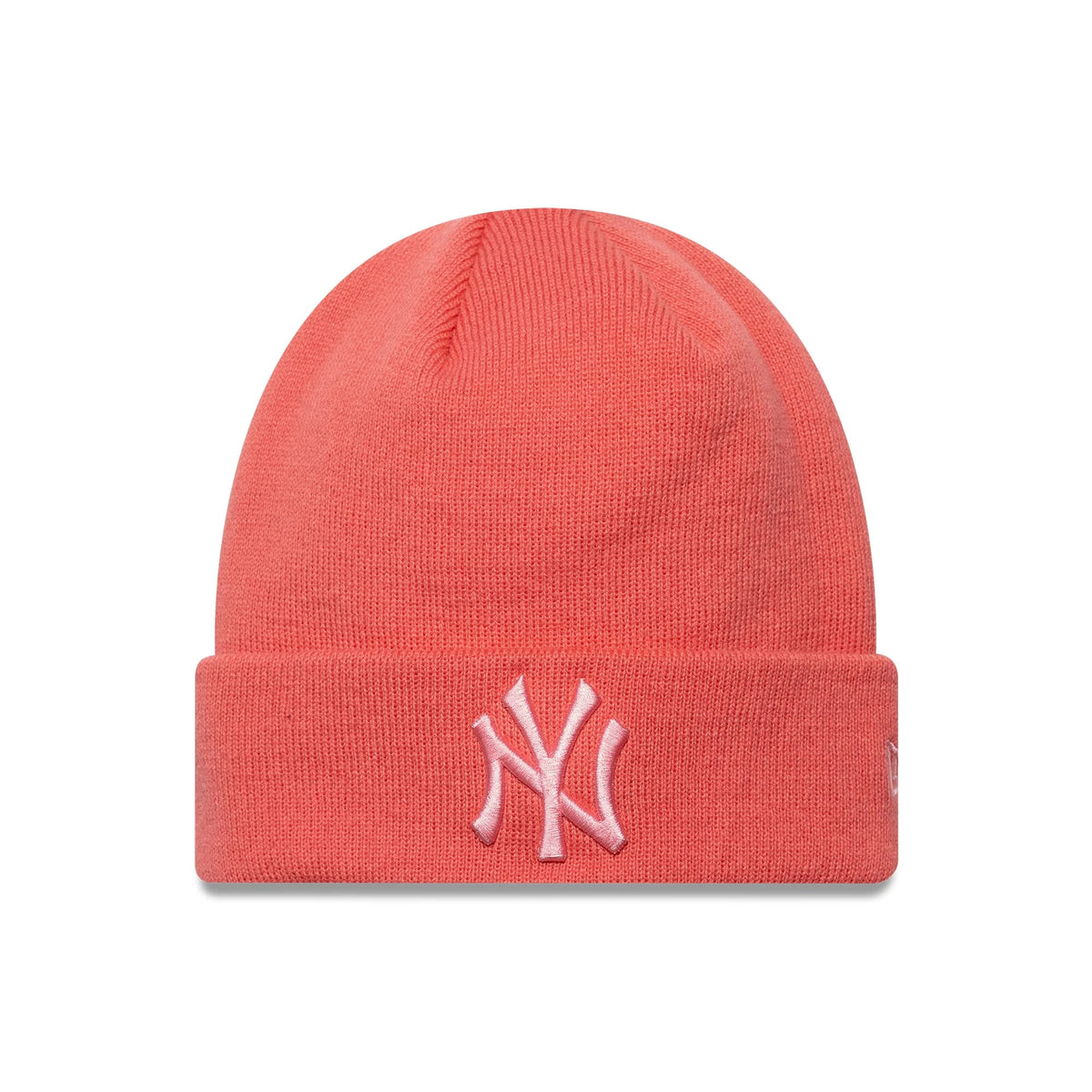New York Yankees MLB League Essential Pastel Pink Cuff Knit Beanie Hat-clouthin