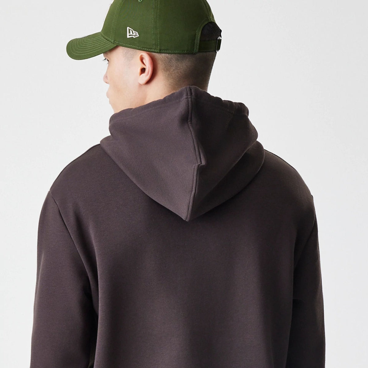 New York Yankees MLB Midi League Essential Dark Brown Oversized Pullover Hoodie-clouthin