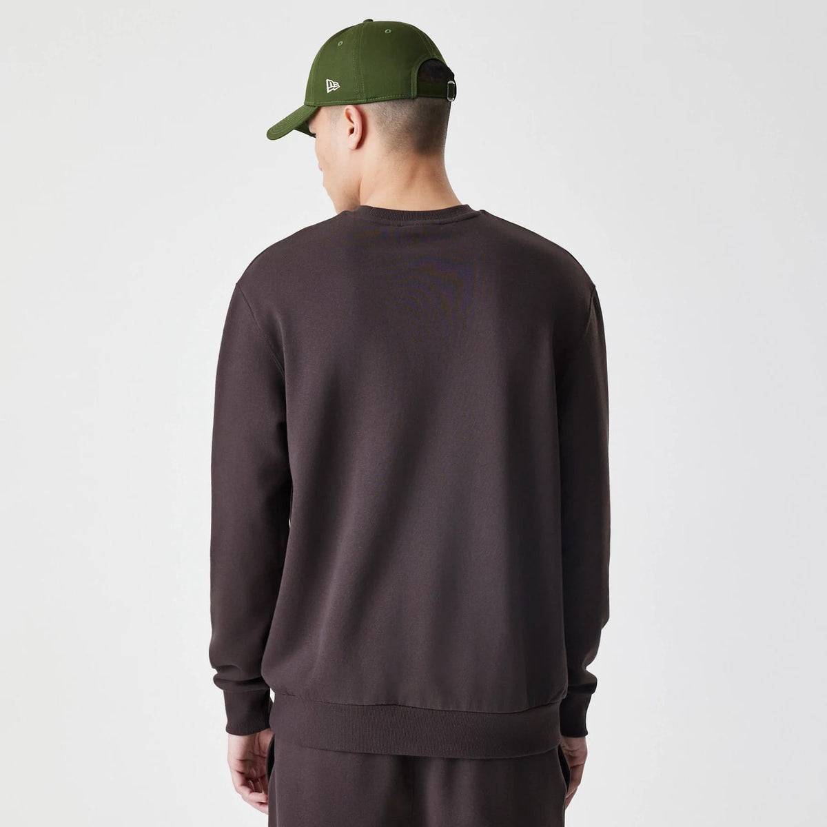 New York Yankees MLB Midi League Essential Dark Brown Oversized Crew Neck Sweater-clouthin