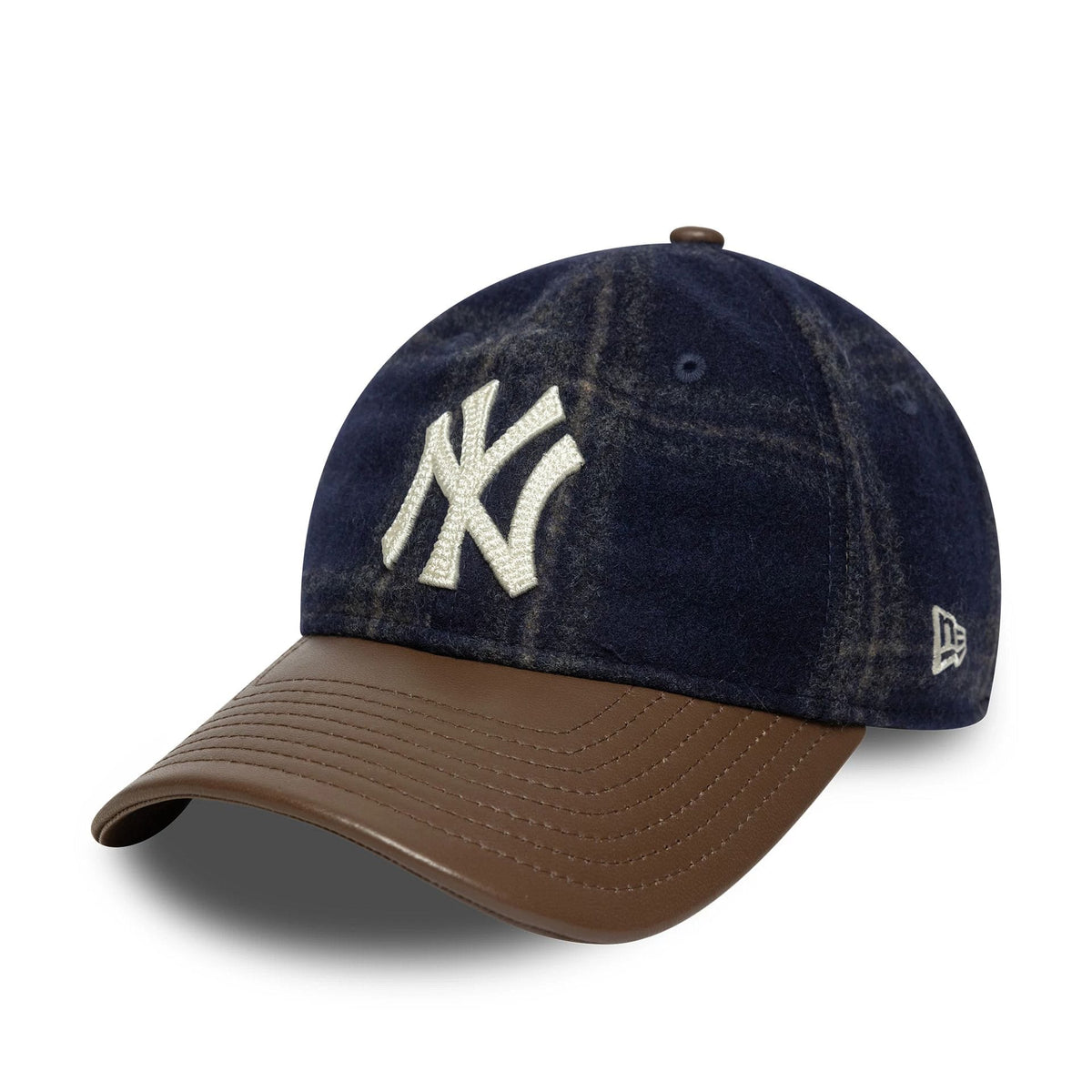 New York Yankees MLB Loden Leather Navy 9TWENTY Adjustable Cap-clouthin