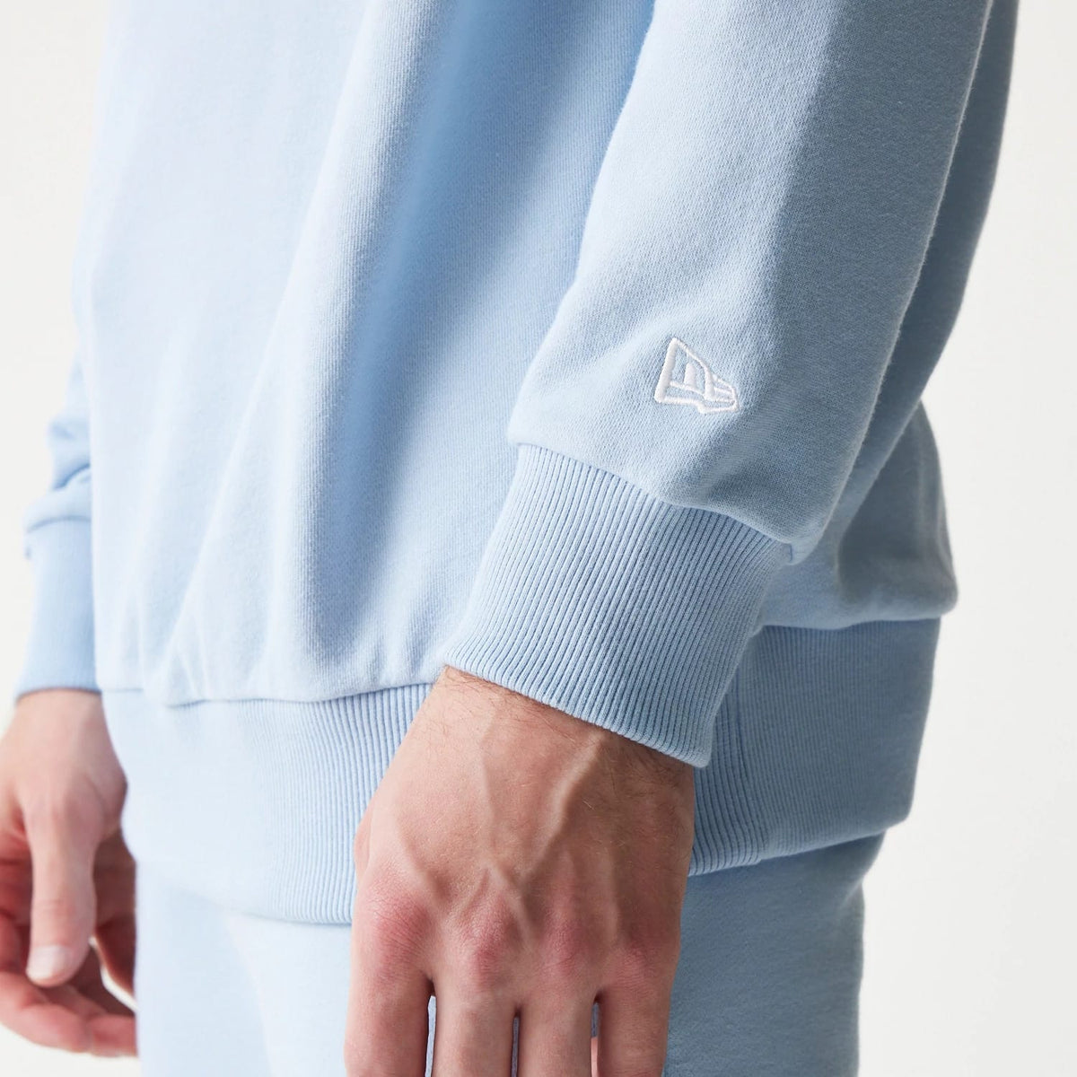 New York Yankees MLB Midi Pastel Blue Oversized Crew Neck Sweater-clouthin