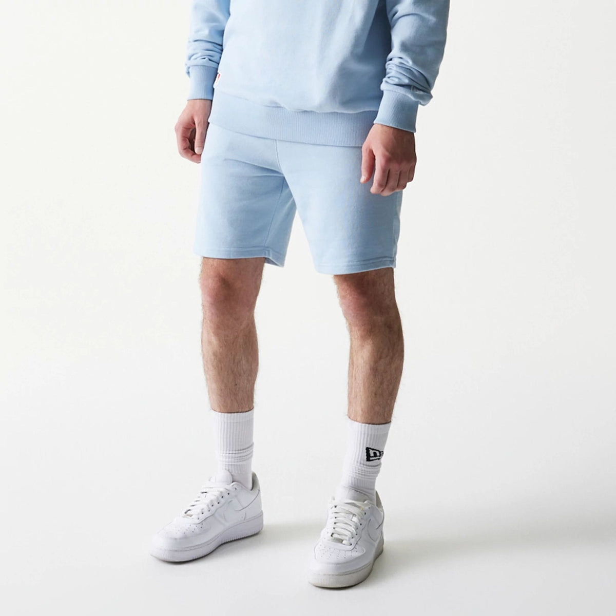 New York Yankees MLB League Essential Midi Pastel Blue Shorts-clouthin