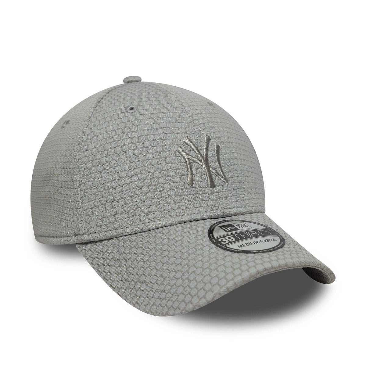 New York Yankees MLB Mesh Grey 39THIRTY Stretch Fit Cap-clouthin