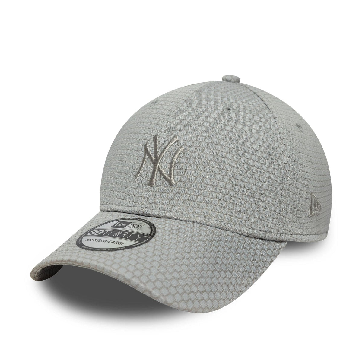 New York Yankees MLB Mesh Grey 39THIRTY Stretch Fit Cap-clouthin