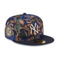 New York Yankees MLB Leaves Navy 59FIFTY Fitted Cap-clouthin