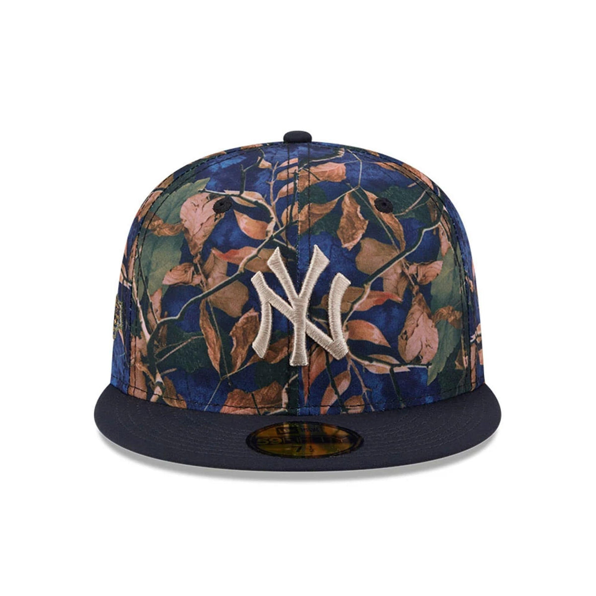 New York Yankees MLB Leaves Navy 59FIFTY Fitted Cap-clouthin