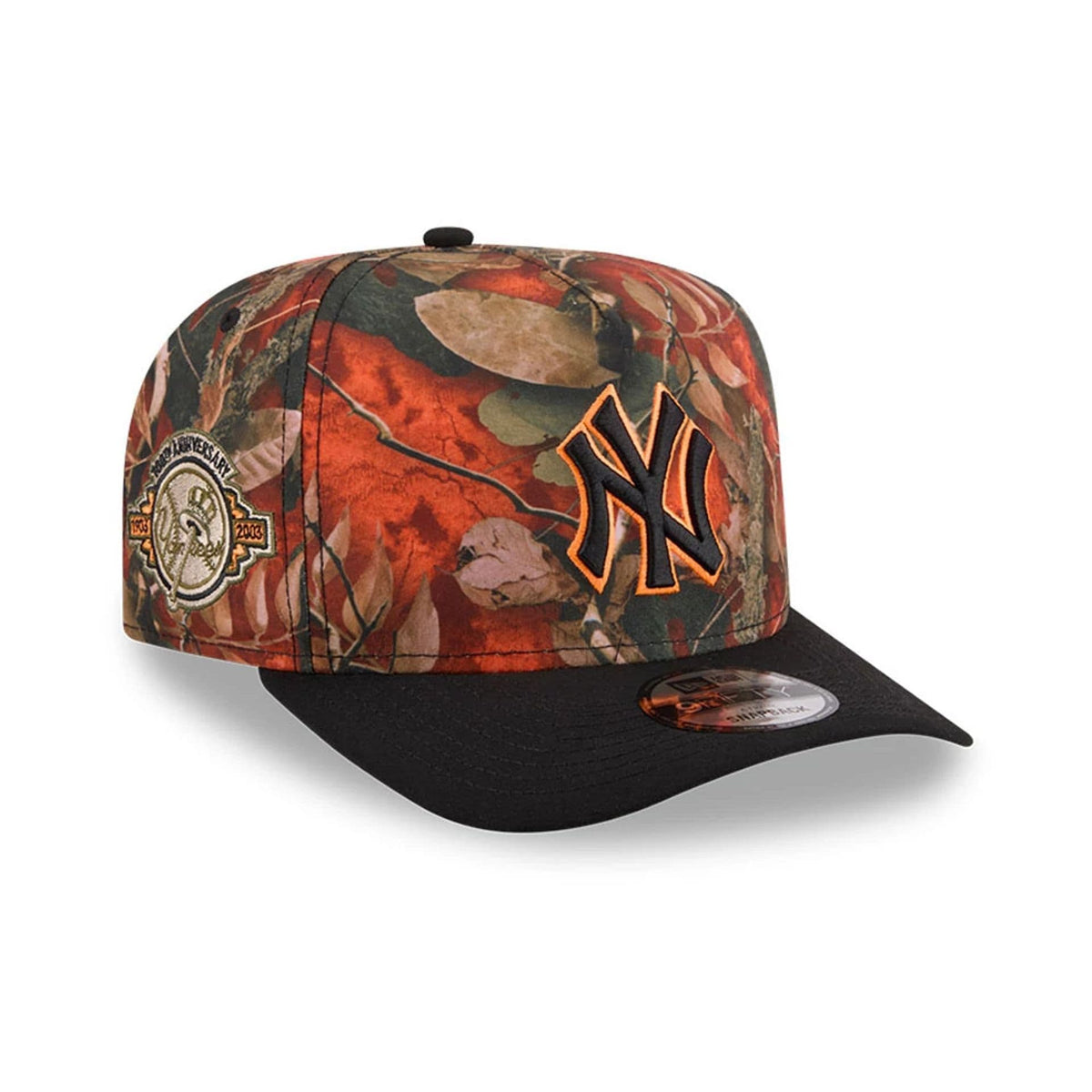 New York Yankees MLB Leaves Bright Orange 9FIFTY A-Frame Snapback Cap-clouthin