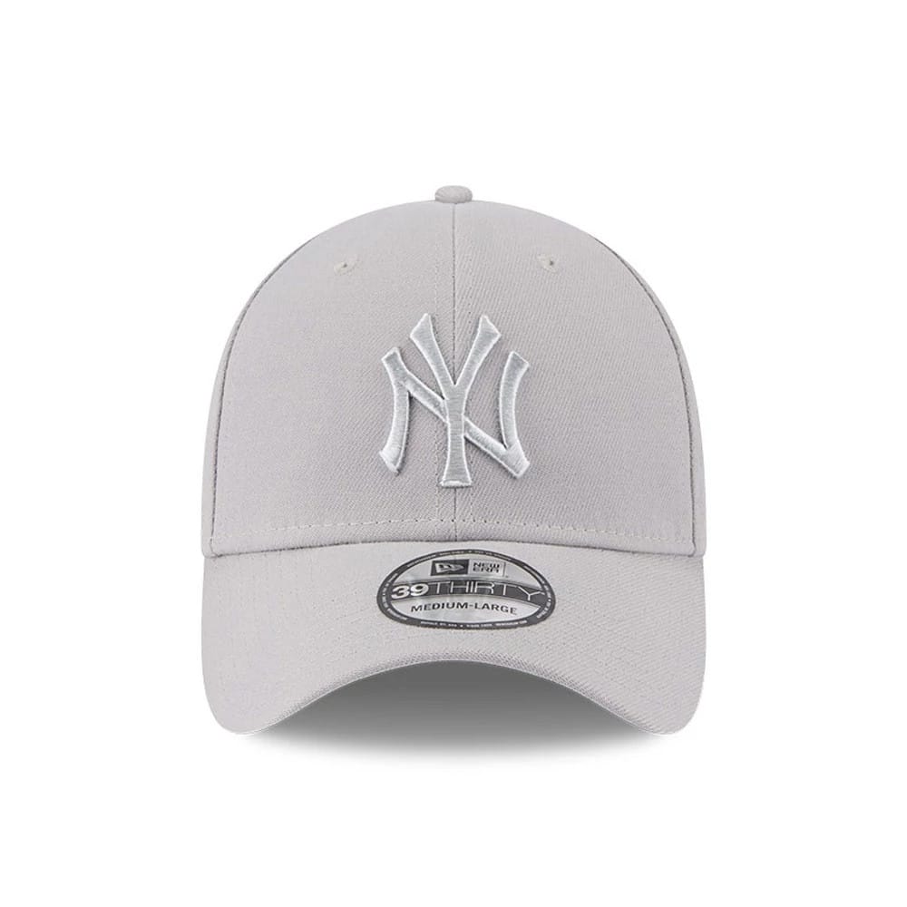New York Yankees MLB Metallic Grey 39THIRTY Stretch Fit Cap-clouthin