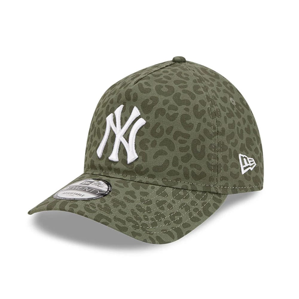 New York Yankees MLB Leopard Green 9TWENTY A-Frame Adjustable Cap-clouthin