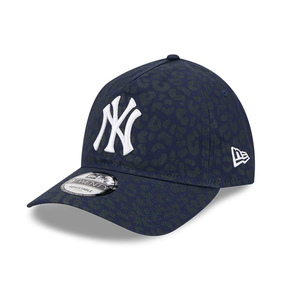 New York Yankees MLB Leopard Dark Blue 9TWENTY A-Frame Adjustable Cap-clouthin