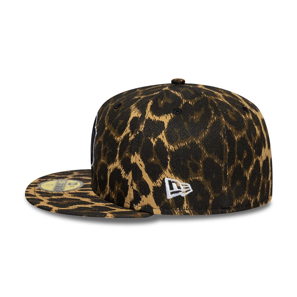 New York Yankees MLB Leopard Black 59FIFTY Fitted Cap-clouthin