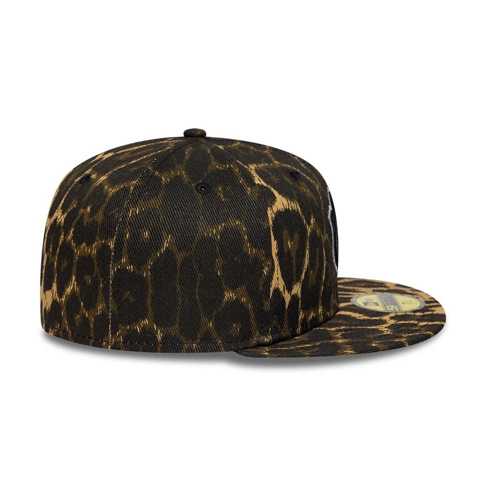 New York Yankees MLB Leopard Black 59FIFTY Fitted Cap-clouthin
