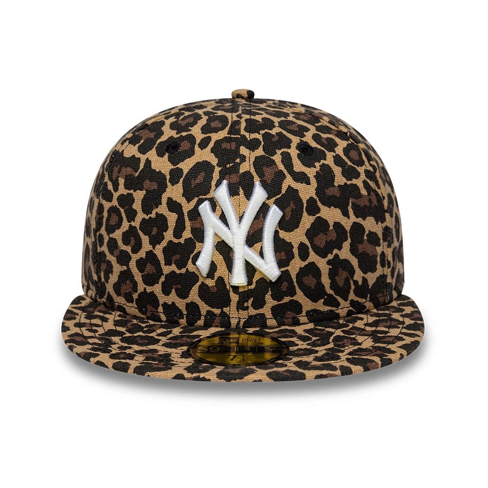 New York Yankees MLB Leopard Black 59FIFTY Fitted Cap-clouthin