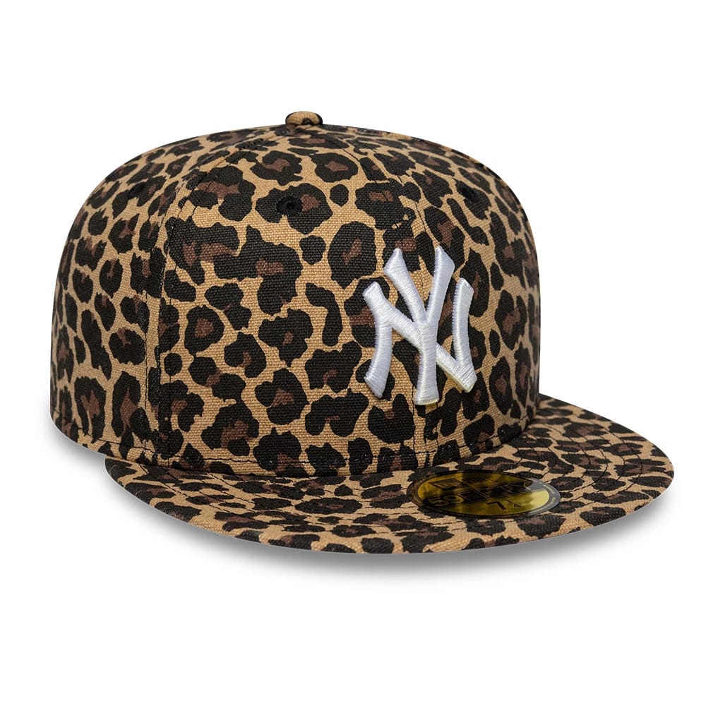 New York Yankees MLB Leopard Black 59FIFTY Fitted Cap-clouthin