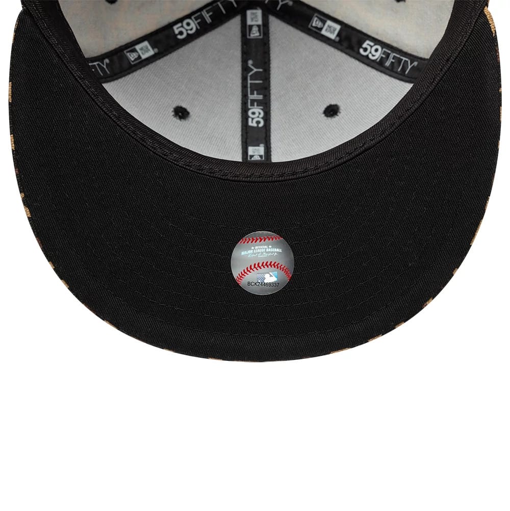 New York Yankees MLB Leopard Black 59FIFTY Fitted Cap-clouthin