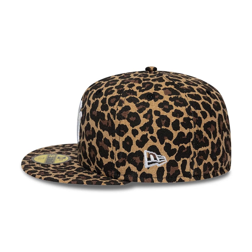 New York Yankees MLB Leopard Black 59FIFTY Fitted Cap-clouthin