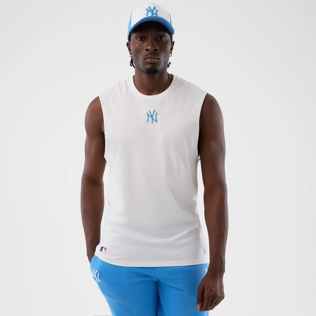 New York Yankees MLB League Essential White Vest-clouthin