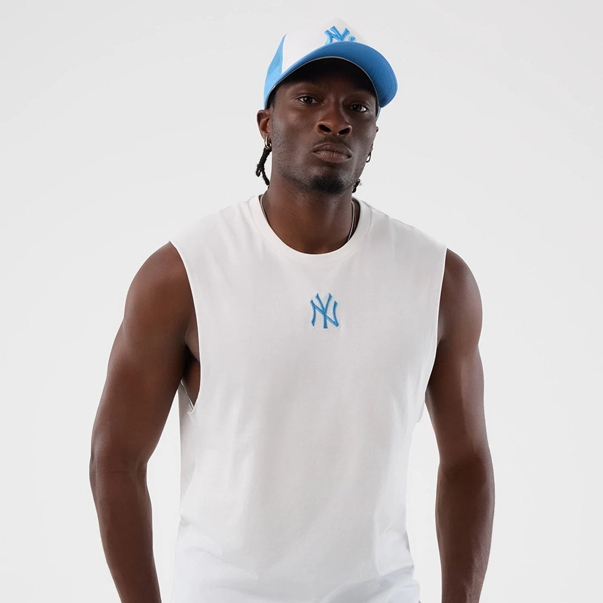 New York Yankees MLB League Essential White Vest-clouthin