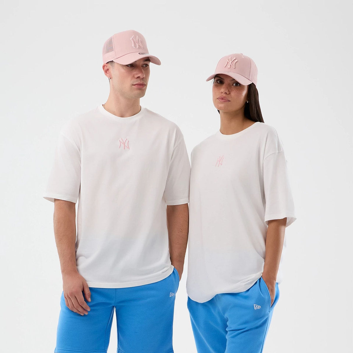 New York Yankees MLB League Essential White Oversized T-Shirt-clouthin