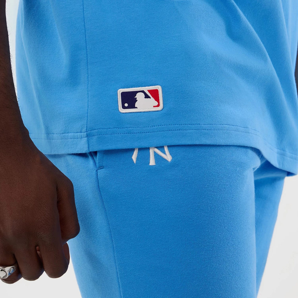 New York Yankees MLB League Essential Pastel Blue Oversized T-Shirt-clouthin