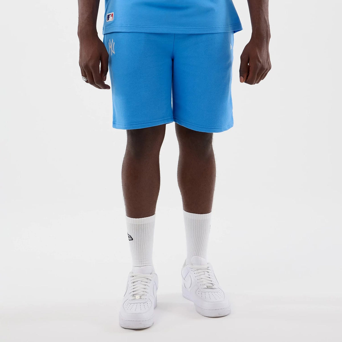 New York Yankees MLB League Essential Pastel Blue Shorts-clouthin