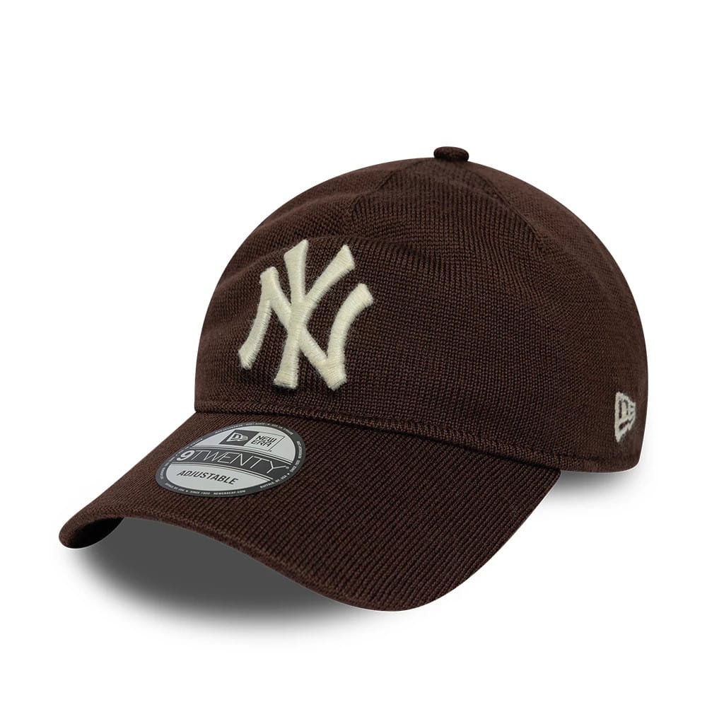 New York Yankees MLB Merino Wool Dark Brown 9TWENTY Adjustable Cap-clouthin