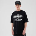 New York Yankees MLB Logo Graphic Black Oversized T-Shirt-clouthin