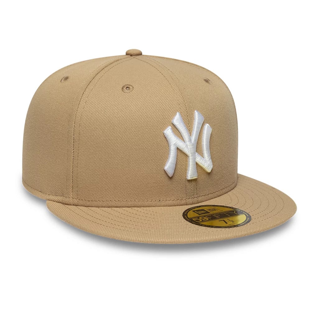 New York Yankees MLB League Essential Light Beige 59FIFTY Fitted Cap-clouthin