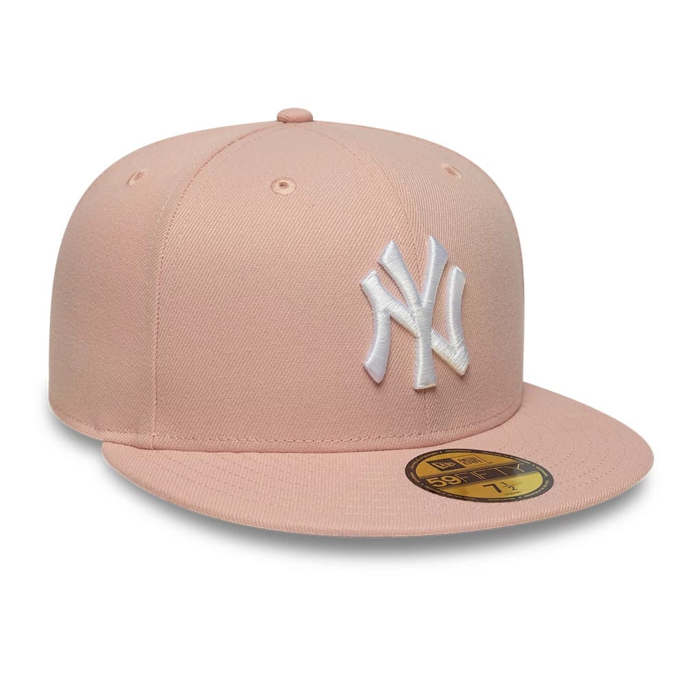New York Yankees MLB League Essential Pastel Pink 59FIFTY Fitted Cap-clouthin
