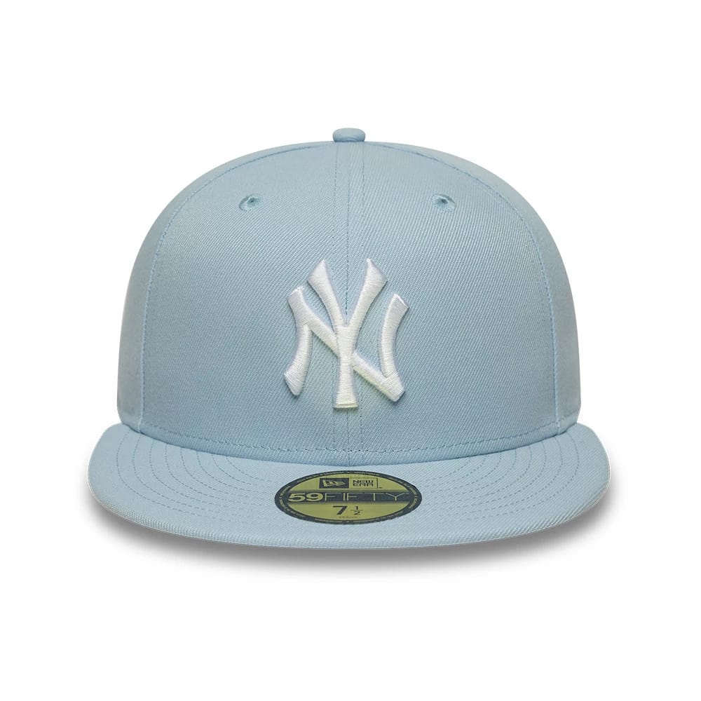 New York Yankees MLB League Essential Pastel Blue 59FIFTY Fitted Cap-clouthin