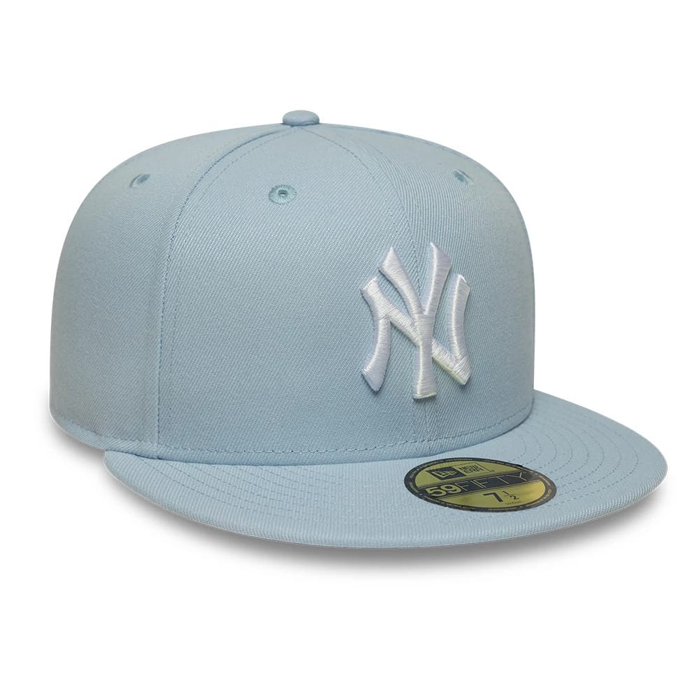 New York Yankees MLB League Essential Pastel Blue 59FIFTY Fitted Cap-clouthin