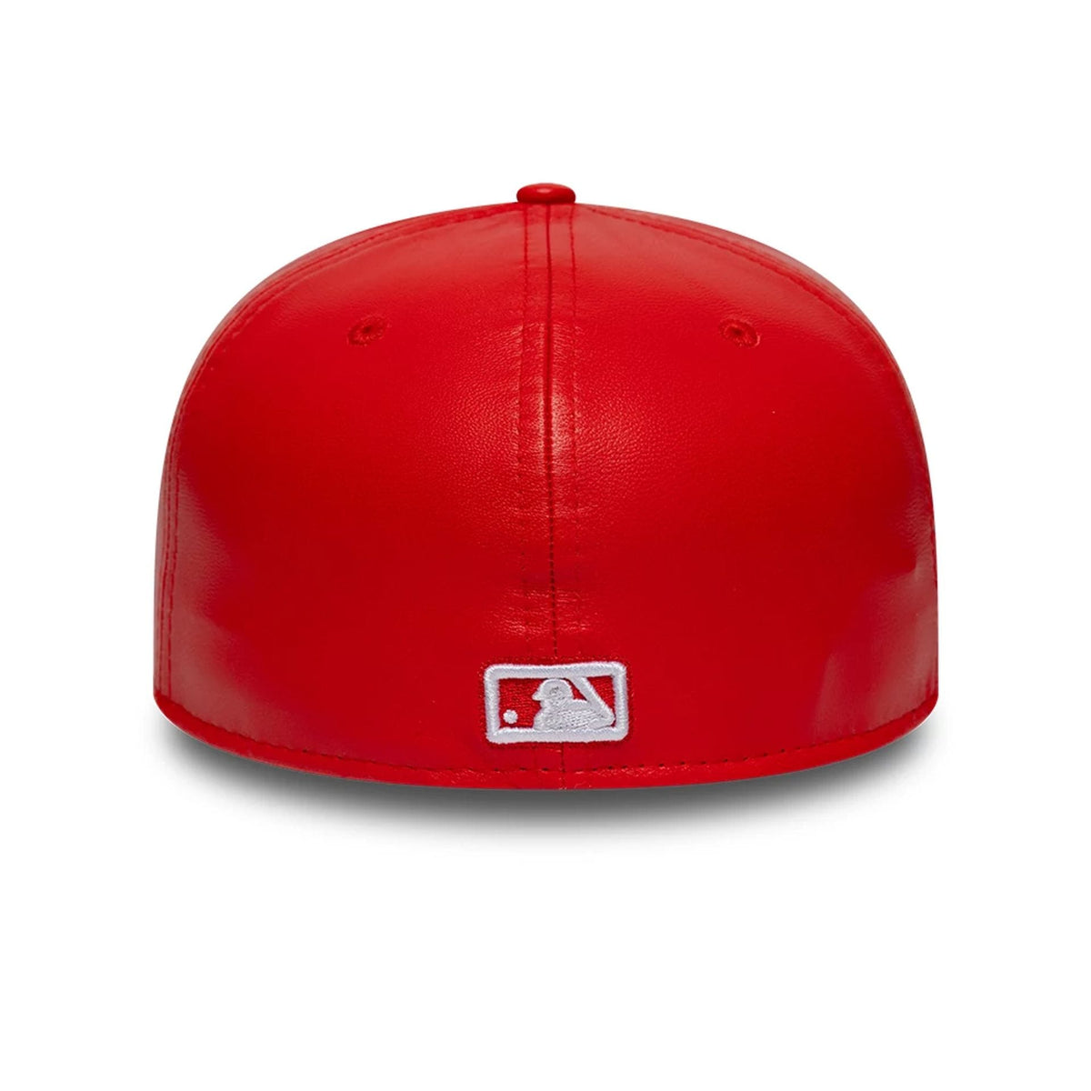 New York Yankees MLB Leather Red 59FIFTY Fitted Cap-clouthin