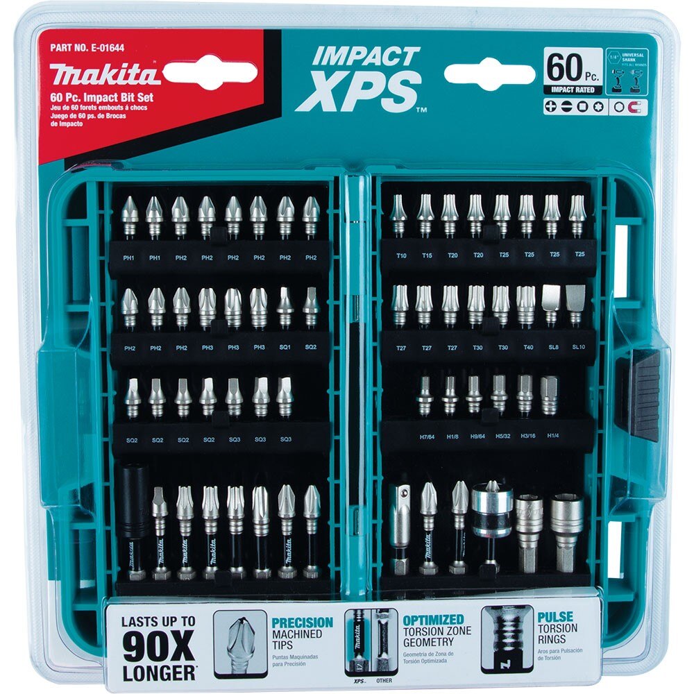Makita E-01644 Impact XPS 60-Piece Impact Bit Set