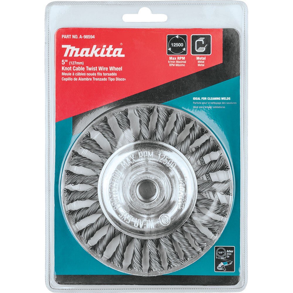 Makita A-98594 5" Knot Cable Twist Wire Wheel, 5/8"-11