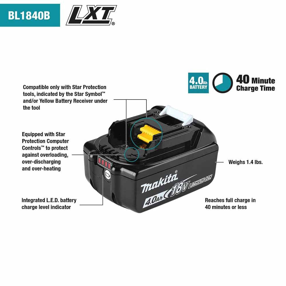 Makita ADBL1840B Outdoor Adventure 18V LXT Lithium-Ion 4.0Ah Battery