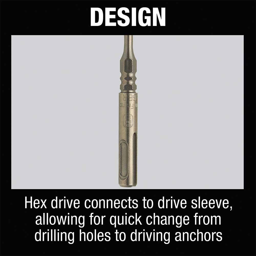 Makita B-69129 3/16" x 7" SDS-PLUS Hex Bit, 2-Cutter