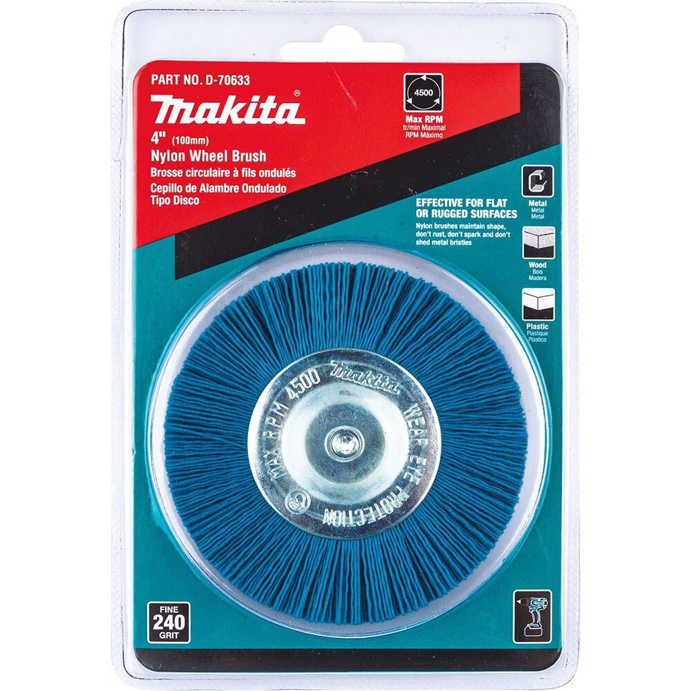 Makita D-70633 4" Nylon Wheel Brush, Fine, 240 Grit