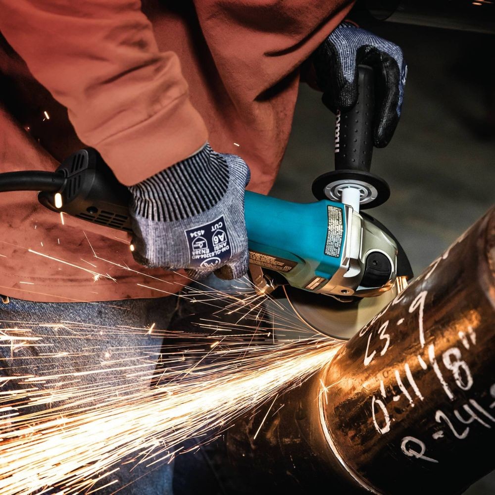 Makita GA4553R 4-1/2" Paddle Switch Angle Grinder, 11 AMP, 11,000 RPM, 5/8" -11, lock-off, no lock-on
