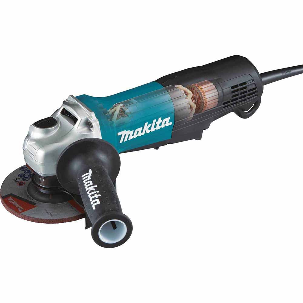 Makita GA5052 4‑1/2" / 5" Paddle Switch Angle Grinder, with AC/DC Switch