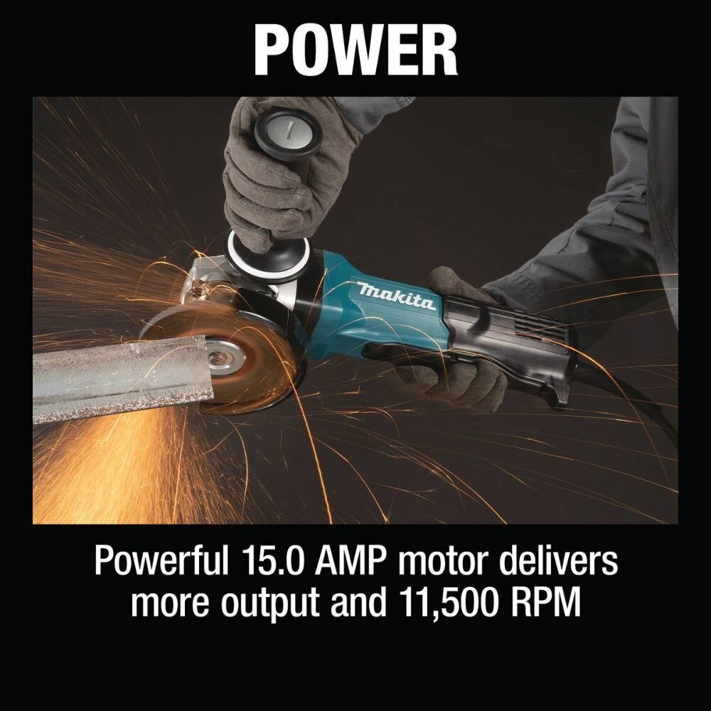 Makita GA5095 5" SJS II High-Power Angle Grinder, Paddle Switch